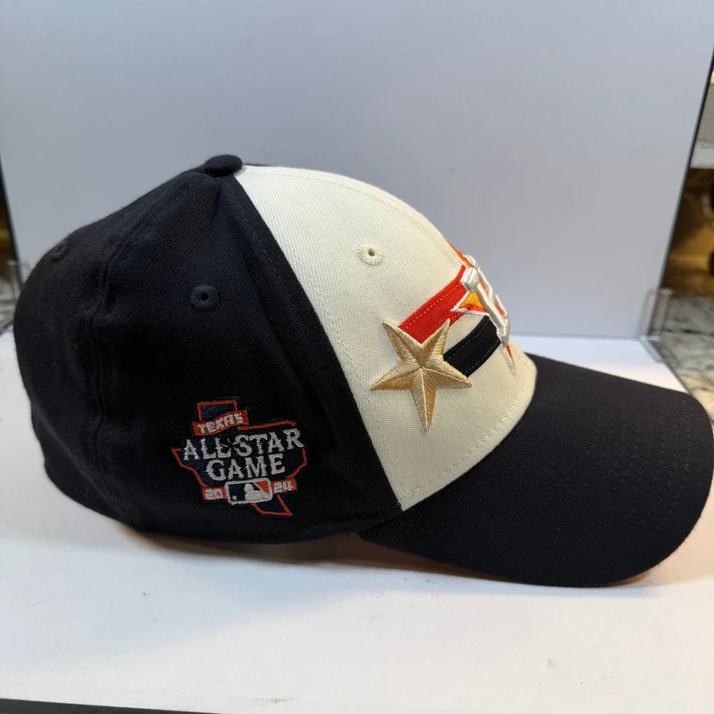 New Era Houston Astros Hat Men L/XL Navy 2024 All Star Game 39THIRTY Stretch Fit